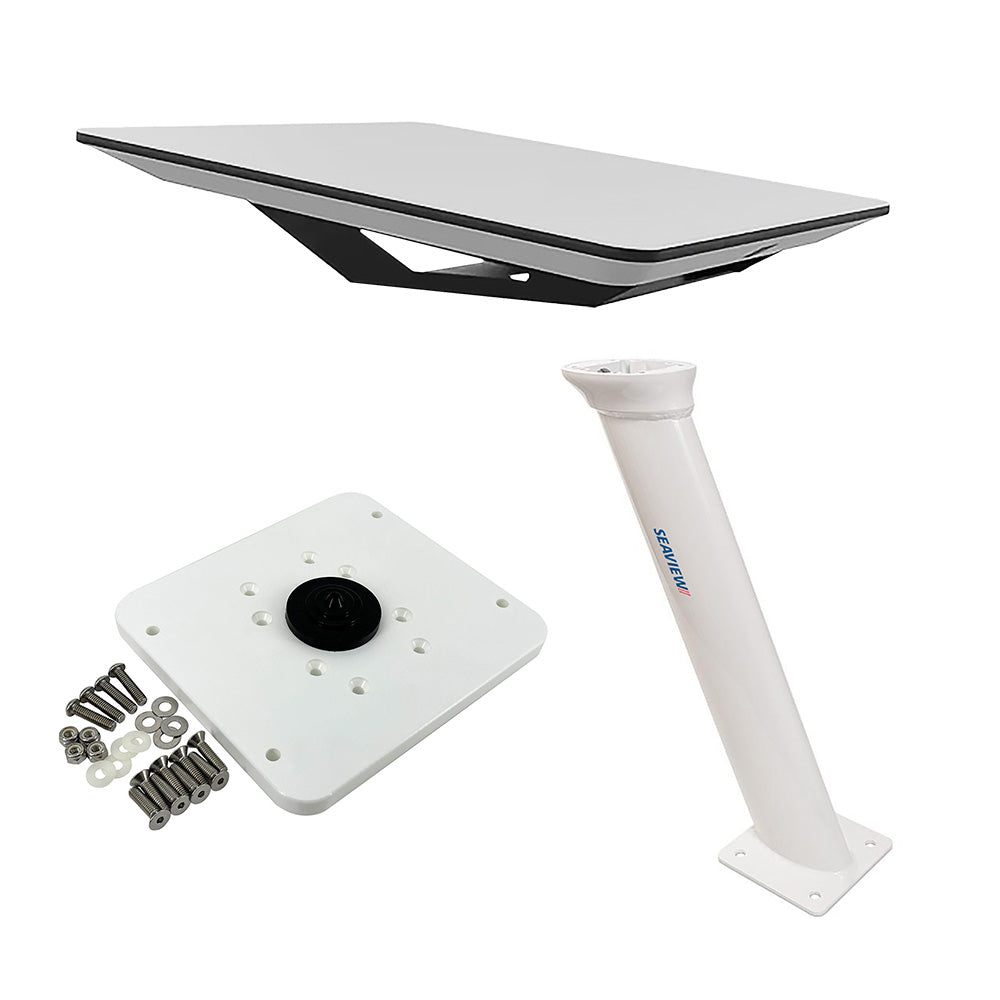 KVH Starlink Flat Panel Kit w/24" Seaview Pedestal Mount ADASTLKA Starlink Top Plate