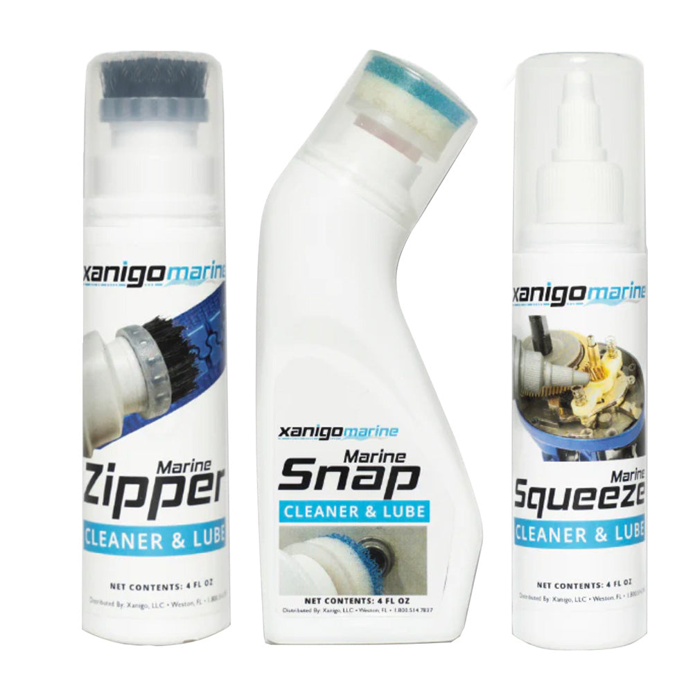Xanigo Marine 3-Piece Marine Zipper Snap Lube Set