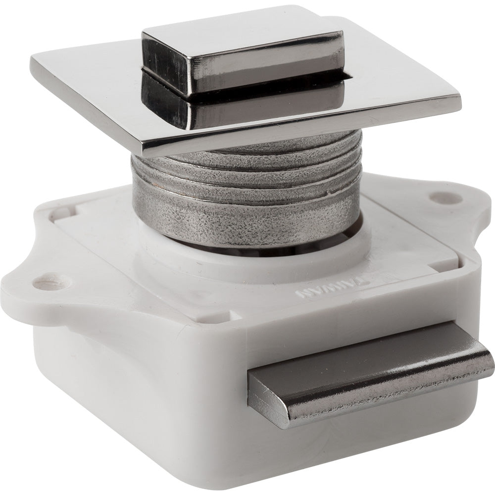Sea-Dog Push Button Rim Latch - Square - Stainless Steel/Plastic Housing