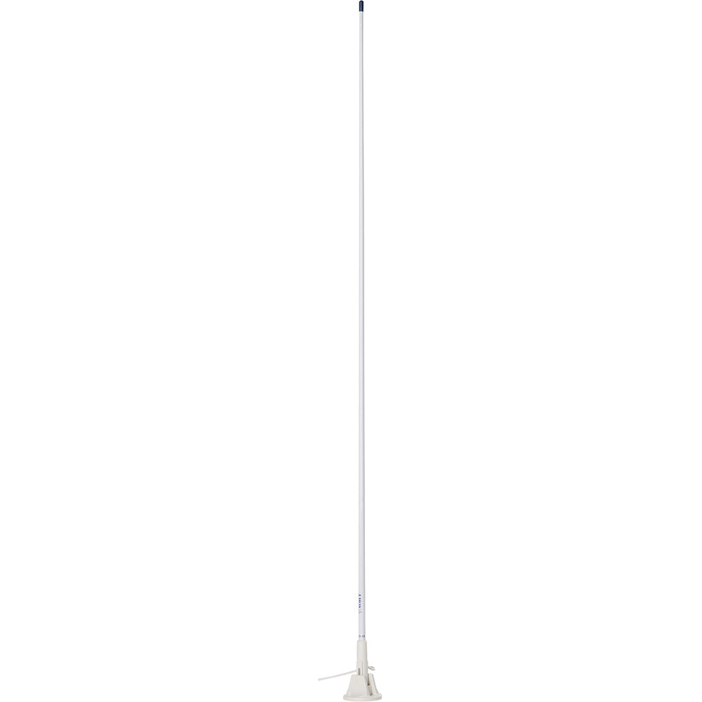 Scout 5' White VHF Antenna 3dB Lift Lay Mount w/5M RG-58