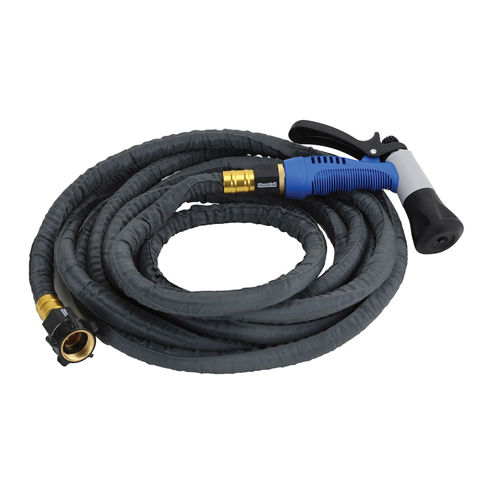 HoseCoil 20' Stainless Steel PRO Hose Kit w/Boat Bumper Plastic Body Nozzle