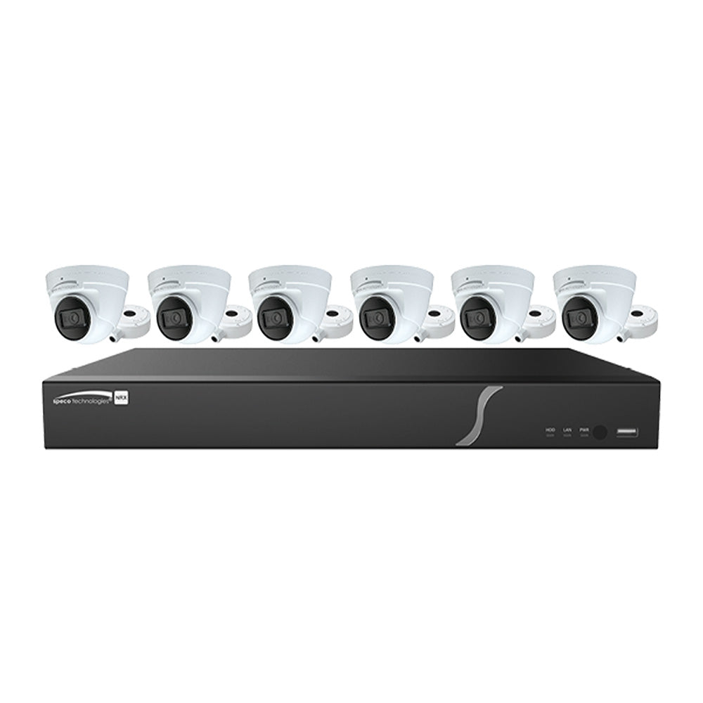 Speco 8 Channel, 2TB Recorder w/6 4MP Turret Cameras