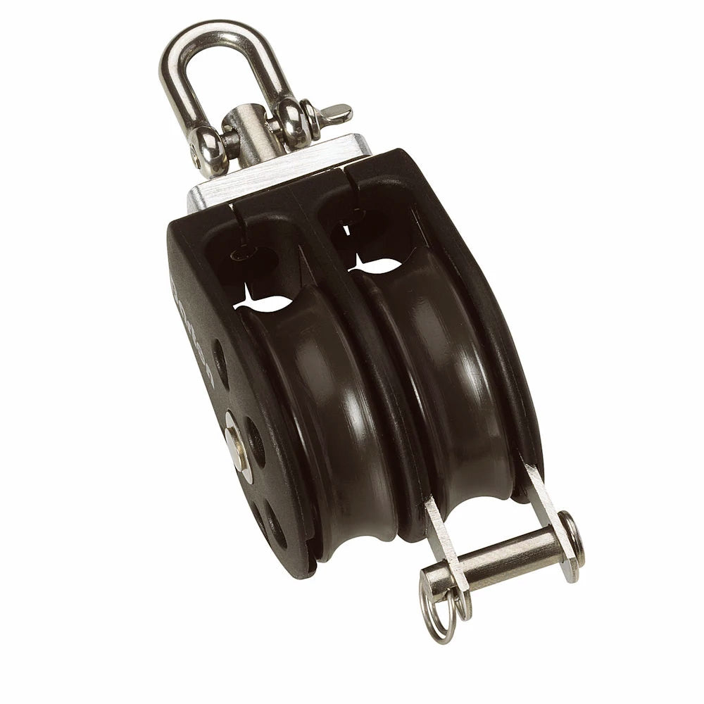 Barton Size 2 35mm Plain Bearing Pulley Block Double Swivel Becket