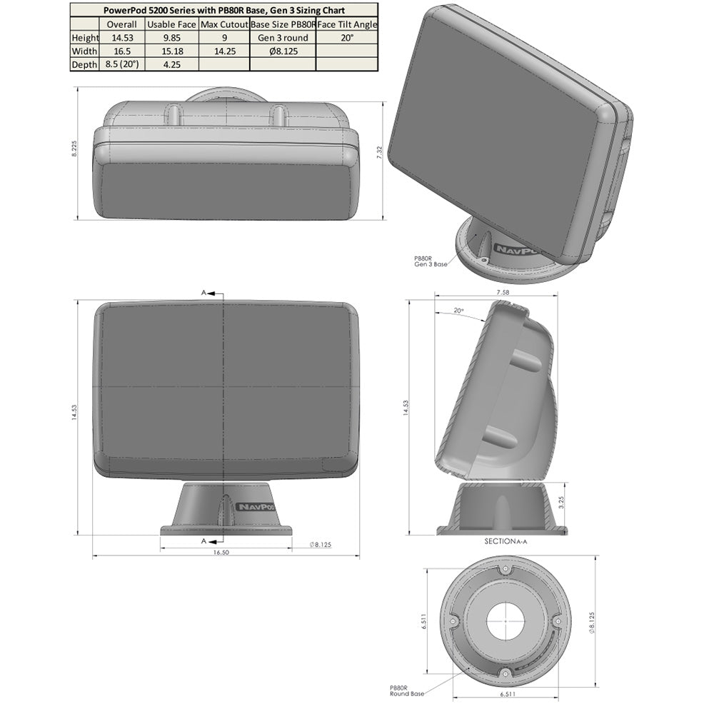 NavPod PowerPod Pre-Cut f/Garmin GPSMAP 9013/9013xsv/9213/9213xsv