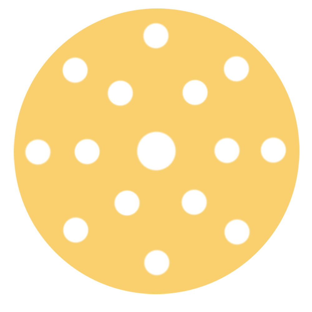 RUPES MULTIPURPOSE Paper Abrasive Discs 150mm (6") - 15 Holes - P220 Grit *Box of 100pcs
