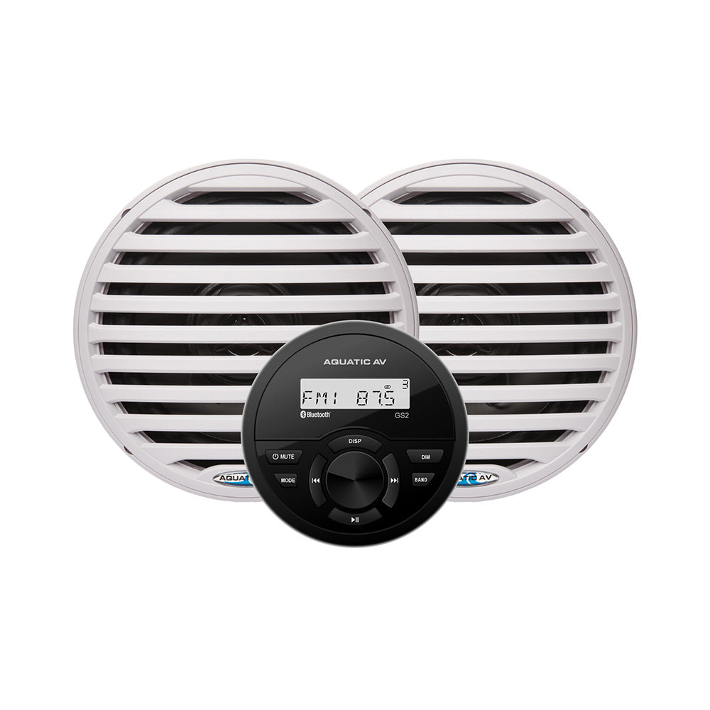 Aquatic AV GS2 Gauge Stereo Pair of EC651 6.5" White Speakers