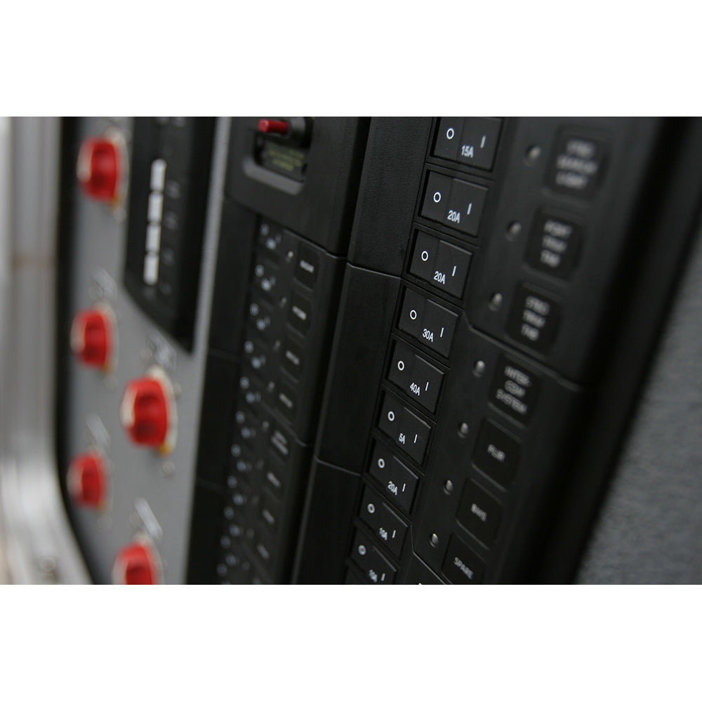 Blue Sea 7406 Single Pole Small Case 2" Flat Rocker Circuit Breaker - 30 Amp