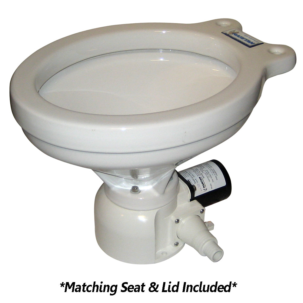 Raritan Sea Era Toilet - Household Style - Remote Intake Pump - Straight 90 Discharge - Smart Toilet Control - 12v