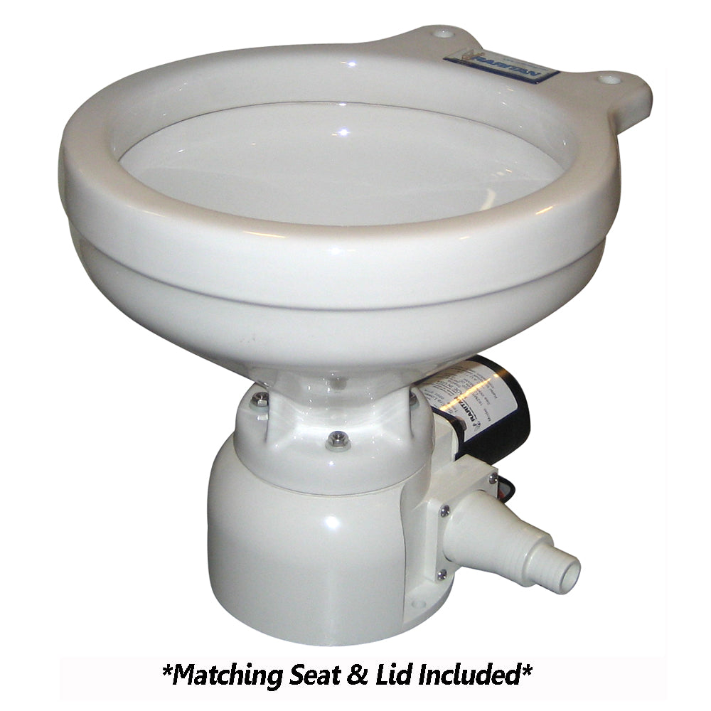 Raritan Sea Era Toilet - Marine Size - Remote Intake Pump - Straight 90 Discharge - Smart Toilet Control - 12v