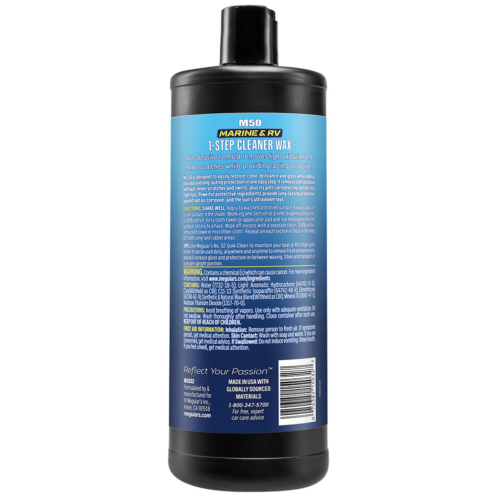 Meguiar's #50 Boat/RV Cleaner Wax - Liquid 32oz