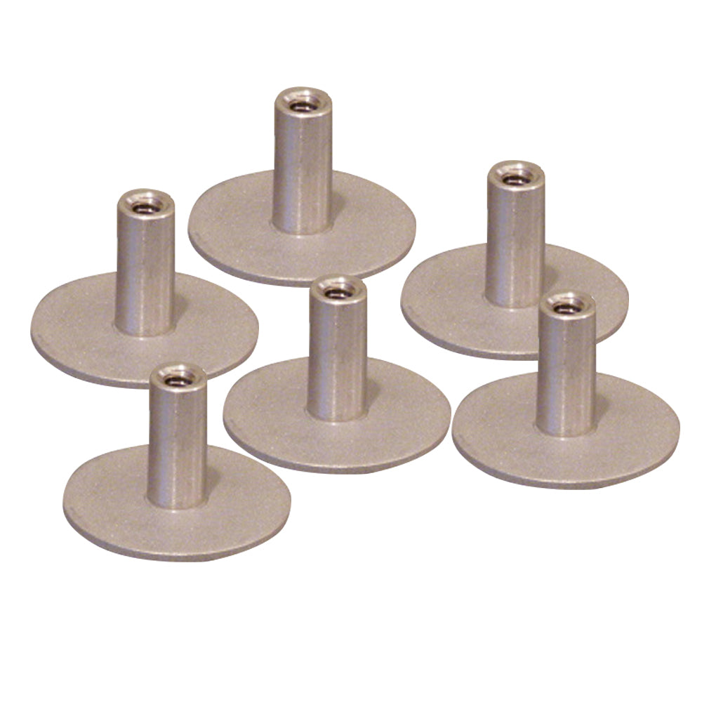 Weld Mount Stainless Steel Standoff 1.25" Base 1/4" x 20 Thread .75 Tall - 6-Pack