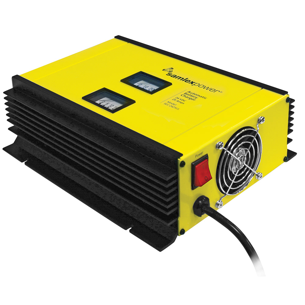 Samlex 25A Battery Charger - 24V - 2-Bank - 3-Stage w/Dip Switch Lugs - Includes Temp Sensor