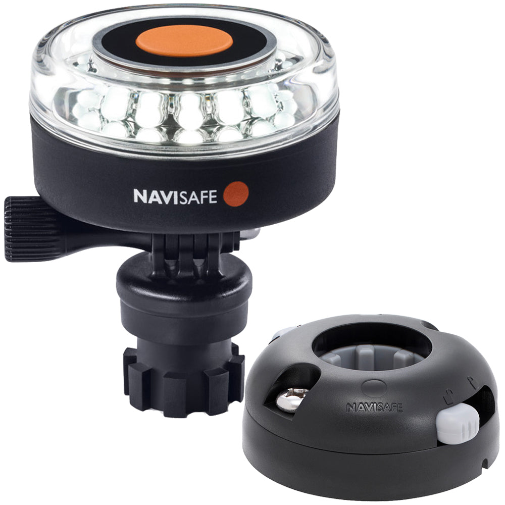 Navisafe Navilight 360 2NM White w/Navimount Base Horizontal Mount - Black