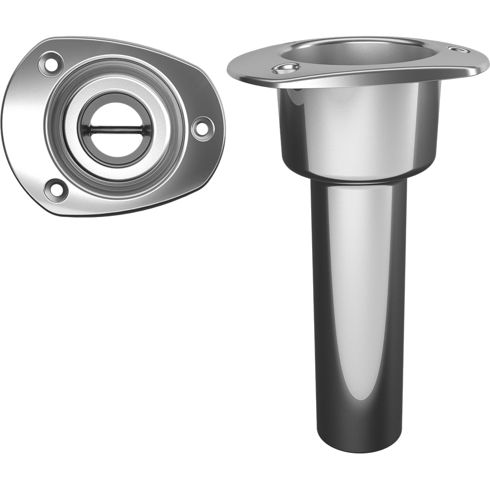Mate Series Stainless Steel 0 Rod Cup Holder - Open - Oval Top