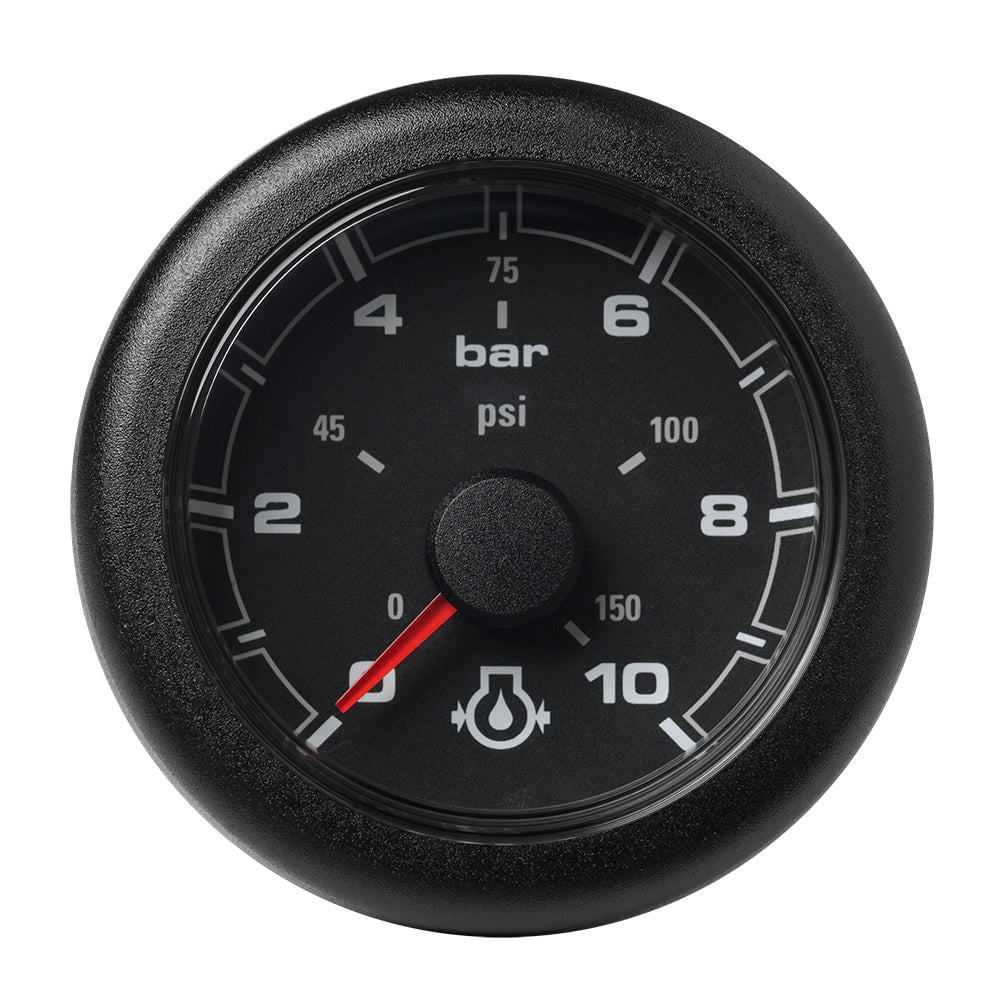 Veratron 52MM (2-1/16") OceanLink Engine Oil Pressure Gauge -10 Bar/150 PSI - Black Dial Bezel