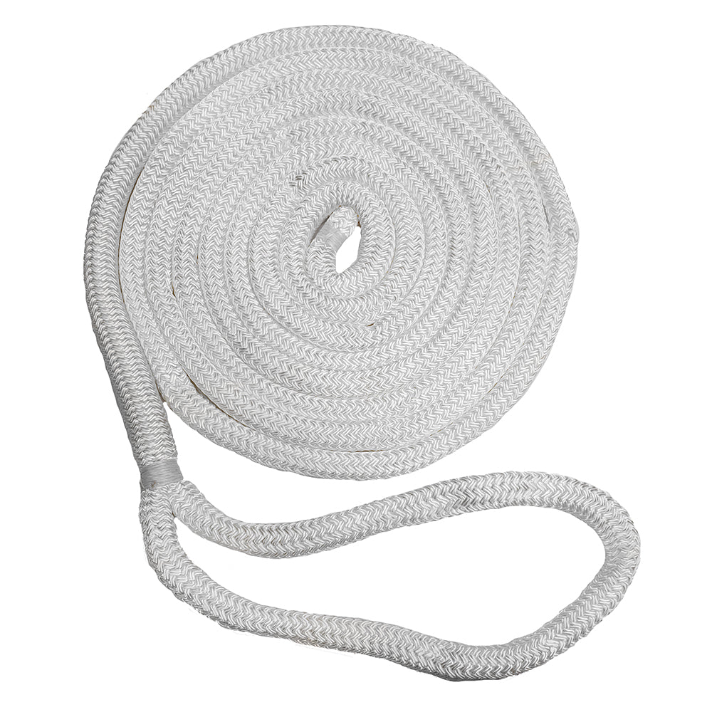 New England Ropes 5/8" Double Braid Dock Line - White - 35