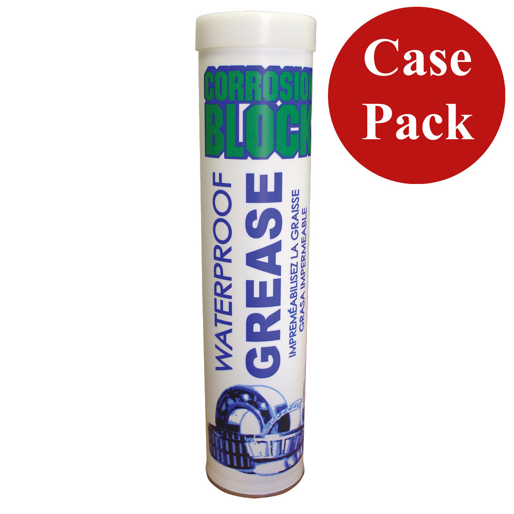 Corrosion Block High Performance Waterproof Grease - 14oz Cartridge - Non-Hazmat, Non-Flammable Non-Toxic *Case of 10*
