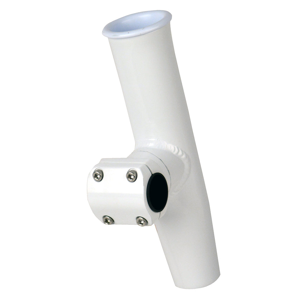 C.E. Smith Adjustable Mid Mount Rod Holder - 7/8" or 1" OD - White Powder Coat Aluminum w/Sleeve Hex Key