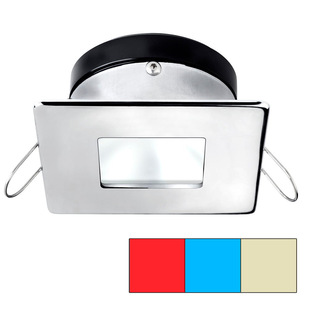 i2Systems Apeiron A1120 Spring Mount Light - Square/Square - Red, Warm White Blue - Polished Chrome