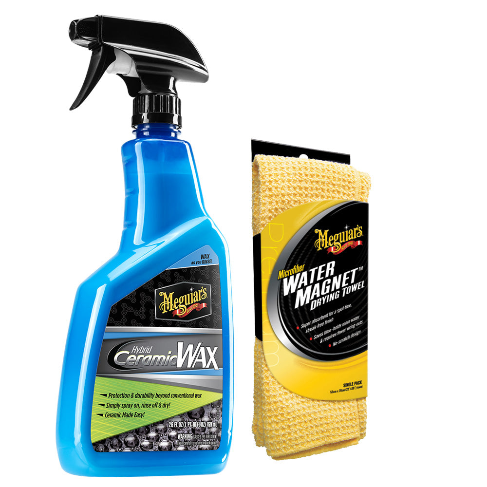 Meguiars Hybrid Ceramic Wax w/Water Magnet Microfiber Drying Towel - 22" x 30"