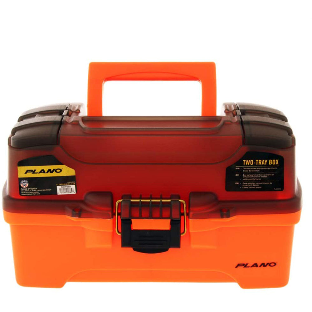 Plano 2-Tray Tackle Box w/Dual Top Access - Smoke Bright Orange