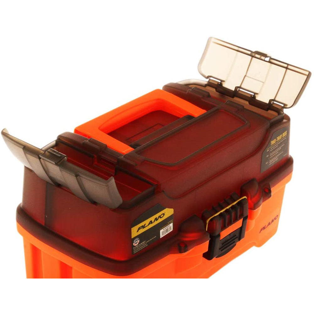 Plano 2-Tray Tackle Box w/Dual Top Access - Smoke Bright Orange