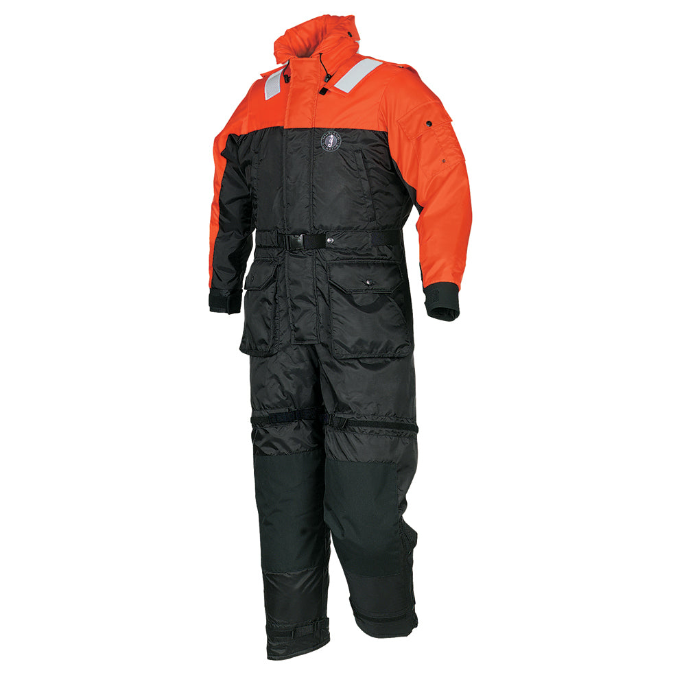 Mustang Deluxe Anti-Exposure Coverall Work Suit - Orange/Black - XS