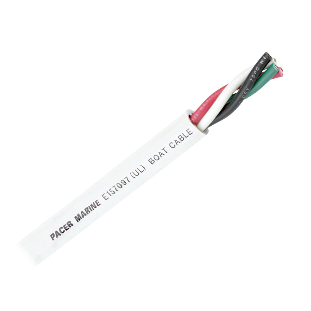 Pacer Round 4 Conductor Cable - 100 - 16/4 AWG - Black, Green, Red White