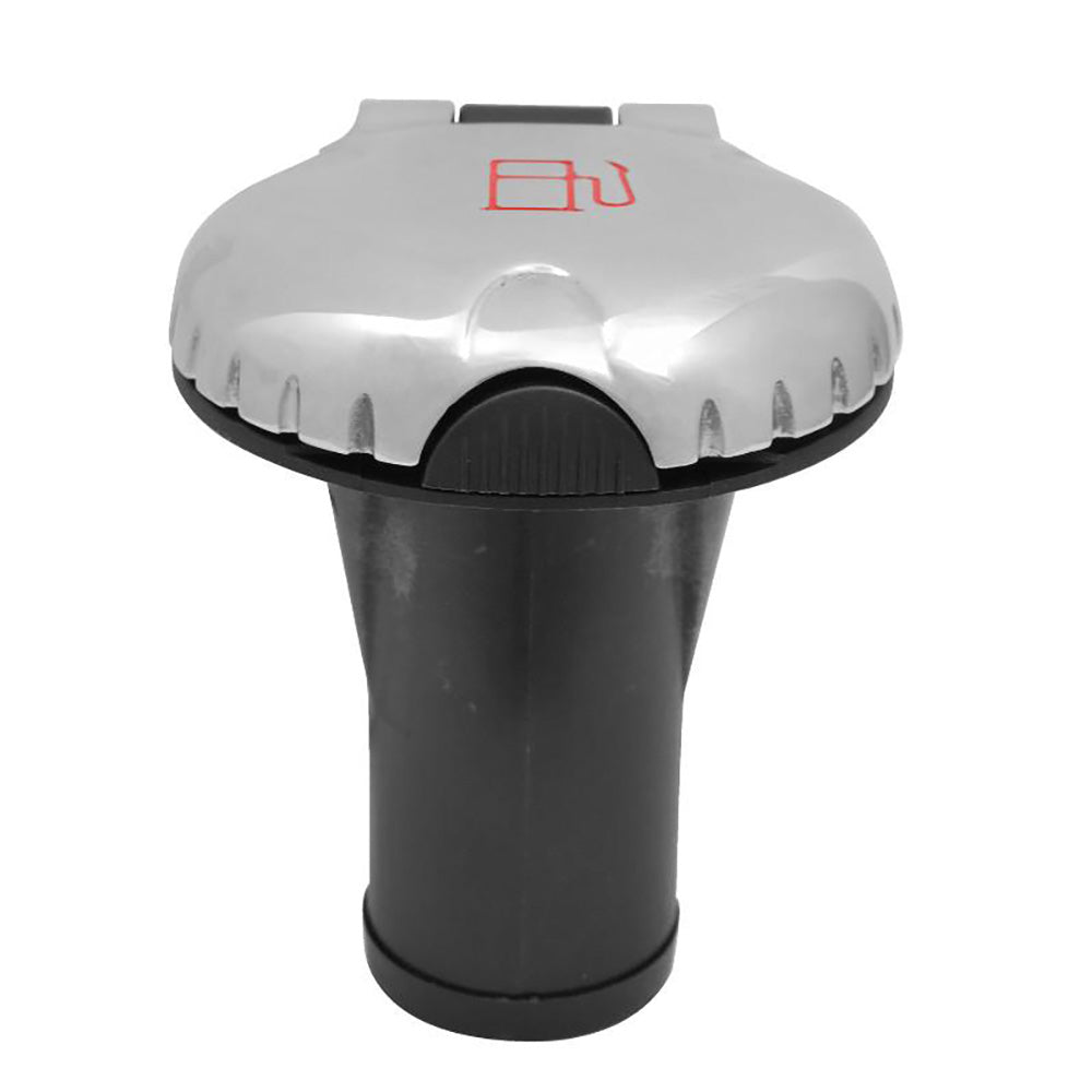 Attwood Deck Fill f/Carbon Canister System - Straight Body Scalloped Stainless Steel Cap