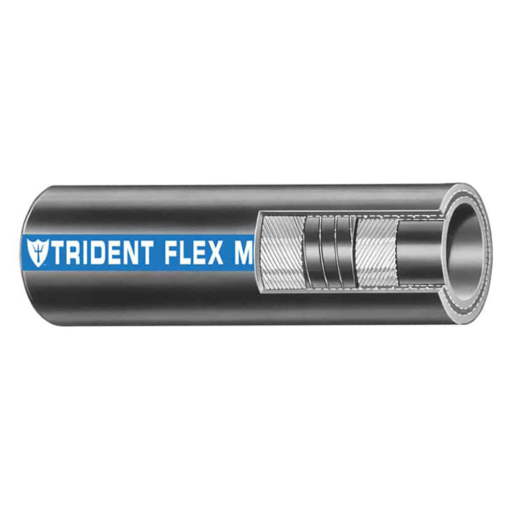 Trident Marine 3/4" x 50 Coil Flex Marine Wet Exhaust Water Hose - Black
