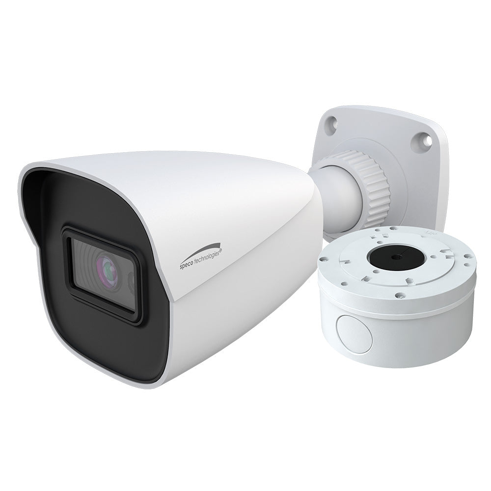 Speco 4MP H.265 AI Bullet IP IR Camera - 2.8mm Lens Junction Box