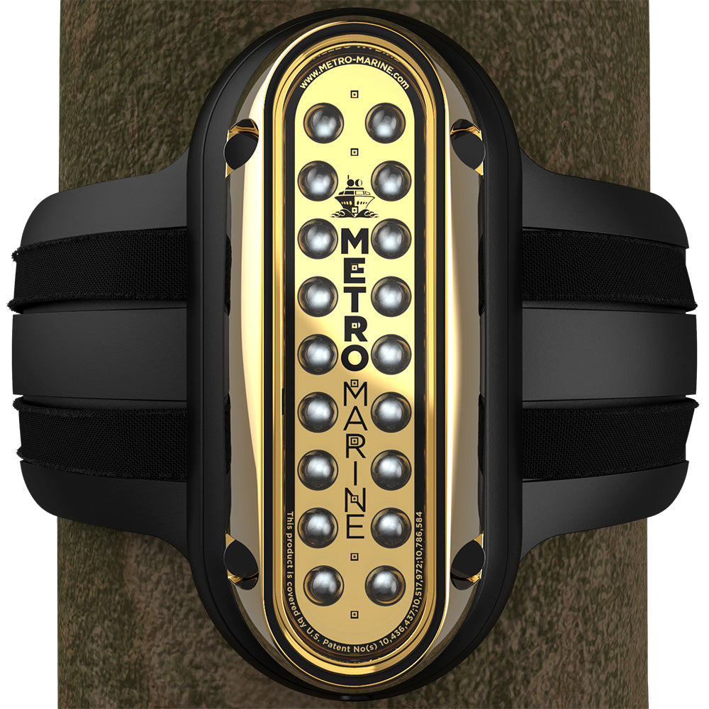 Metro Marine High-Output Vertical Piling Mount Light w/Intelligent Monochromatic LEDs - Aqua, 90 Beam