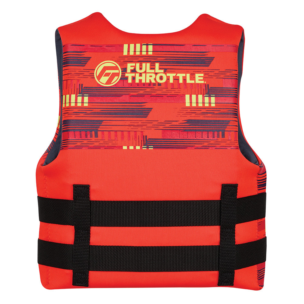 Full Throttle Youth Rapid-Dry Life Jacket - Red