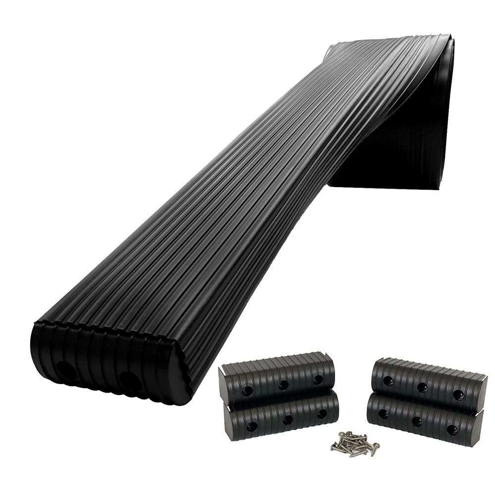 Caliber BunkWrap Kit - Black 24' x 2" x 6" Roll + 4 Caps + HRDW Roll + 4 Endcaps  Stainless Steel Hardware