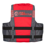 Full Throttle Adult Nylon Life Jacket - 2X/4X - Black/Red