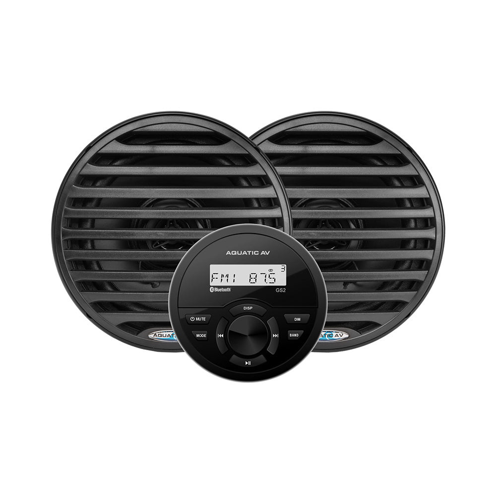 Aquatic AV GS2 Gauge Stereo  Pair of EC652 6.5" Black Speakers