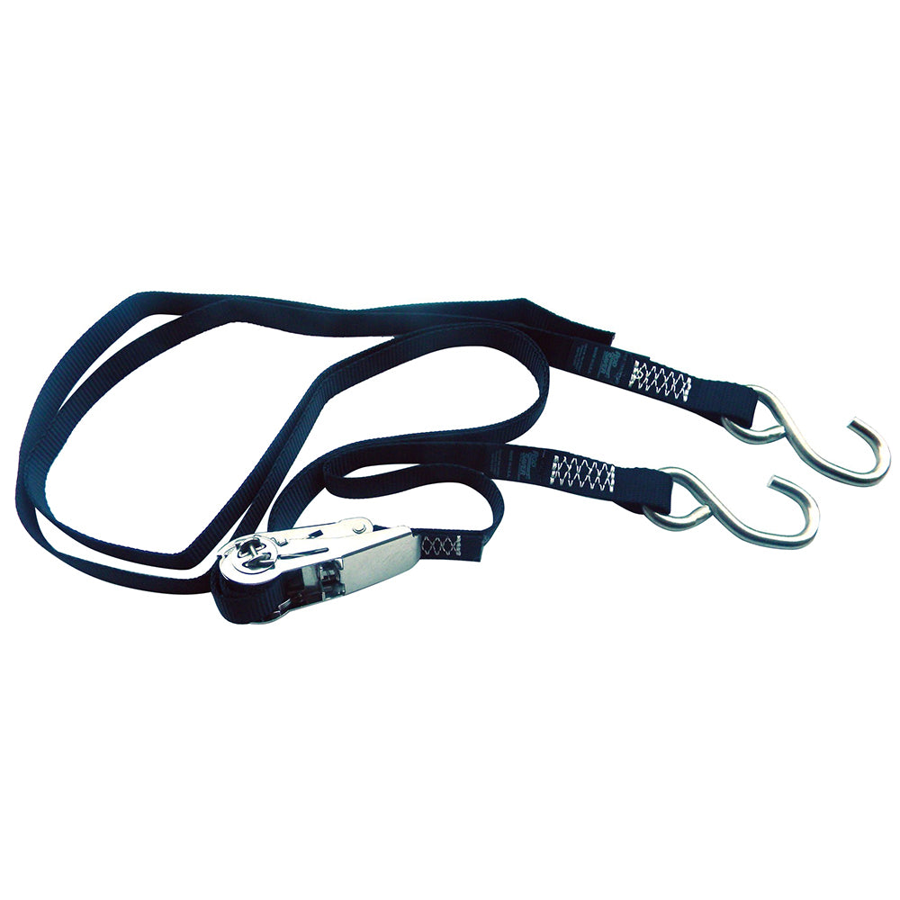Rod Saver Stainless Steel Ratchet Gunwale Tie-Down - 1" x 10