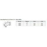 Viega MegaPress 2-1/2" 45 Carbon Steel Elbow w/FKM - Double Press Connection - Smart Connect Technology