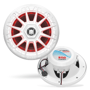 Boss Audio MRGB55W 5.25" Marine Speakers w/RGB Lighting - White