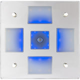 Sea-Dog Square LED Mirror Light w/On/Off Dimmer - White  Blue